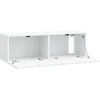 TV staliukas Sieninė TV spintelė Balta 98 x 31 x 30 cm Apdirbta mediena