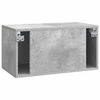 TV staliukas Sieninė TV spintelė Betono pilka 59,5 x 31 x 30 cm