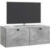 TV staliukas Sieninė TV spintelė 78,5 x 31 x 30 cm Betono pilka