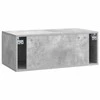 TV staliukas Sieninė TV spintelė Betono pilka 78,5 x 41 x 30 cm