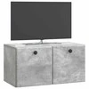 TV staliukas Sieninė TV spintelė 59,5 x 31 x 30 cm Betono pilka