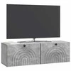 TV staliukas Sieninė TV spintelė Betono pilka 98 x 31 x 30 cm