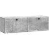 TV staliukas Sieninė TV spintelė Betono pilka 98 x 31 x 30 cm