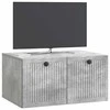 TV staliukas Sieninė TV spintelė Betono pilka 59,5 x 41 x 30 cm