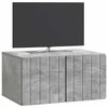 TV staliukas Sieninė TV spintelė Betono pilka 59,5 x 41 x 30 cm
