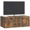 TV staliukas Sieninė TV spintelė 78,5 x 41 x 30 cm Dūminio ąžuolo