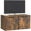 TV staliukas Sieninė TV spintelė Dūminio ąžuolo 59,5 x 31 x 30 cm