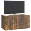 TV staliukas Sieninė TV spintelė Dūminio ąžuolo 59,5 x 31 x 30 cm