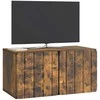 TV staliukas Sieninė TV spintelė Dūminio ąžuolo 59,5 x 31 x 30 cm
