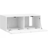 TV staliukas Sieninė TV spintelė Itin blizgi balta 78,5 x 41 x 30 cm
