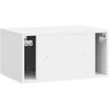 TV staliukas Sieninė TV spintelė Itin blizgi balta 59,5 x 41 x 30 cm