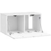 TV staliukas Sieninė TV spintelė Itin blizgi balta 59,5 x 31 x 30 cm