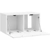 TV staliukas Sieninė TV spintelė Itin blizgi balta 59,5 x 31 x 30 cm