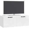 TV staliukas Sieninė TV spintelė Itin blizgi balta 78,5 x 31 x 30 cm