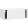 TV staliukas Sieninė TV spintelė Itin blizgi balta 78,5 x 41 x 30 cm