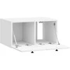 TV staliukas Sieninė TV spintelė 59,5 x 41 x 30 cm Itin blizgi balta