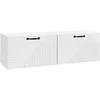 TV staliukas Sieninė TV spintelė Itin blizgi balta 98 x 31 x 30 cm