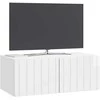 TV staliukas Sieninė TV spintelė Itin blizgi balta 78,5 x 41 x 30 cm