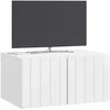 TV staliukas Sieninė TV spintelė Itin blizgi balta 59,5 x 41 x 30 cm