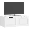 TV staliukas Sieninė TV spintelė Itin blizgi balta 78,5 x 41 x 30 cm