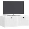 TV staliukas Sieninė TV spintelė Itin blizgi balta 78,5 x 41 x 30 cm