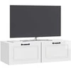 TV staliukas Sieninė TV spintelė Itin blizgi balta 98 x 41 x 30 cm