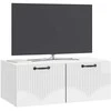 TV staliukas Sieninė TV spintelė Itin blizgi balta 78,5 x 41 x 30 cm