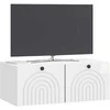 TV staliukas Sieninė TV spintelė Itin blizgi balta 78,5 x 41 x 30 cm
