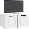 TV staliukas Sieninė TV spintelė Itin blizgi balta 59,5 x 41 x 30 cm