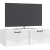 TV staliukas Sieninė TV spintelė Itin blizgi balta 98 x 41 x 30 cm