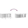 TV staliukas Sieninė TV spintelė Itin blizgi balta 78,5 x 31 x 30 cm