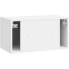 TV staliukas Sieninė TV spintelė Itin blizgi balta 59,5 x 31 x 30 cm