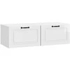 TV staliukas Sieninė TV spintelė Itin blizgi balta 98 x 41 x 30 cm