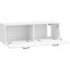 TV staliukas Sieninė TV spintelė Itin blizgi balta 98 x 31 x 30 cm