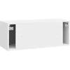 TV staliukas Sieninė TV spintelė 78,5 x 31 x 30 cm Itin blizgi balta