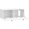 TV staliukas Sieninė TV spintelė Itin blizgi balta 78,5 x 31 x 30 cm