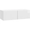 TV staliukas Sieninė TV spintelė Itin blizgi balta 98 x 41 x 30 cm