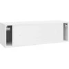 TV staliukas Sieninė TV spintelė Itin blizgi balta 98 x 31 x 30 cm