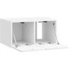 TV staliukas Sieninė TV spintelė Itin blizgi balta 59,5 x 41 x 30 cm