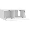 TV staliukas Sieninė TV spintelė Itin blizgi balta 78,5 x 41 x 30 cm