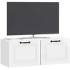 TV staliukas Sieninė TV spintelė Itin blizgi balta 78,5 x 31 x 30 cm