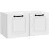 TV staliukas Sieninė TV spintelė Itin blizgi balta 59,5 x 31 x 30 cm
