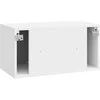 TV staliukas Sieninė TV spintelė Itin blizgi balta 59,5 x 31 x 30 cm