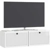 TV staliukas Sieninė TV spintelė Itin blizgi balta 98 x 31 x 30 cm