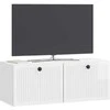 TV staliukas Sieninė TV spintelė Itin blizgi balta 78,5 x 31 x 30 cm