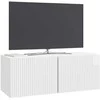 TV staliukas Sieninė TV spintelė Itin blizgi balta 78,5 x 31 x 30 cm