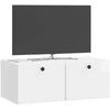 TV staliukas Sieninė TV spintelė 78,5 x 41 x 30 cm Itin blizgi balta