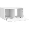 TV staliukas Sieninė TV spintelė Itin blizgi balta 59,5 x 41 x 30 cm