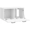 TV staliukas Sieninė TV spintelė Itin blizgi balta 59,5 x 31 x 30 cm