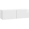 TV staliukas Sieninė TV spintelė Itin blizgi balta 98 x 31 x 30 cm